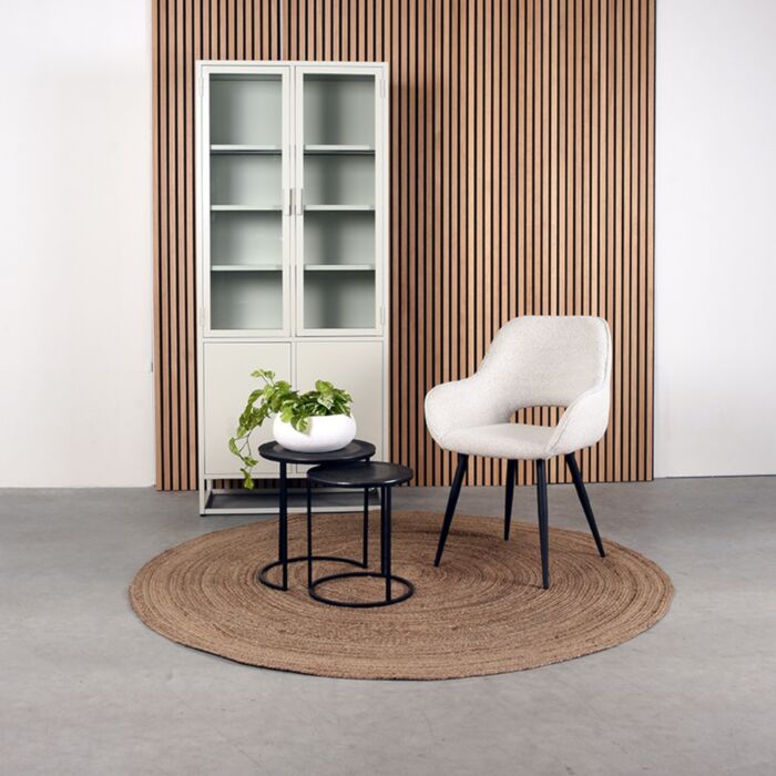 Eetkamerstoel Fer Wit Boucle