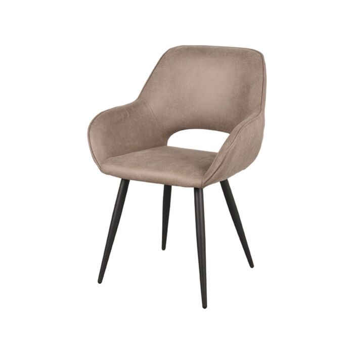 Eetkamerstoel Fer Taupe Micro Suede