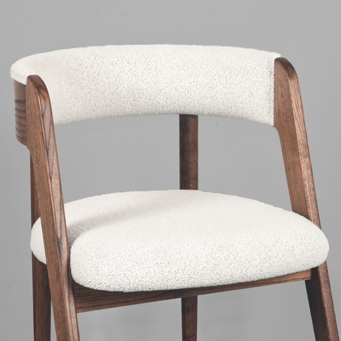 Eetkamerstoel Sasha Wit Boucle