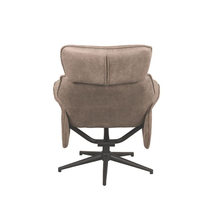 Fauteuil Verdal Taupe Micro Suede - Incl. Hocker