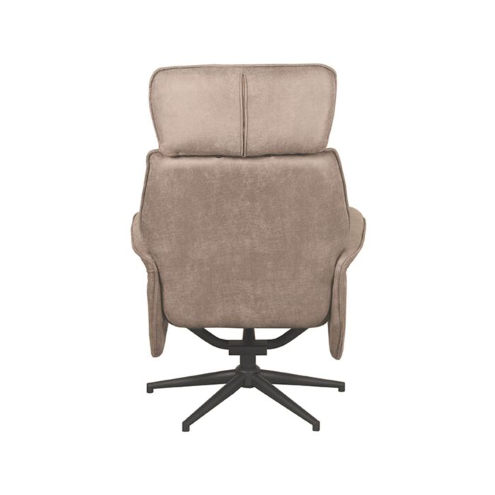 Fauteuil Verdal Taupe Micro Suede - Incl. Hocker