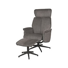 Fauteuil Verdal Antraciet Cosmo - Incl. Hocker
